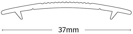 Carpet Flooring Flat Silver Door Bar Threshold Cover Strip 40mm x 0.9m