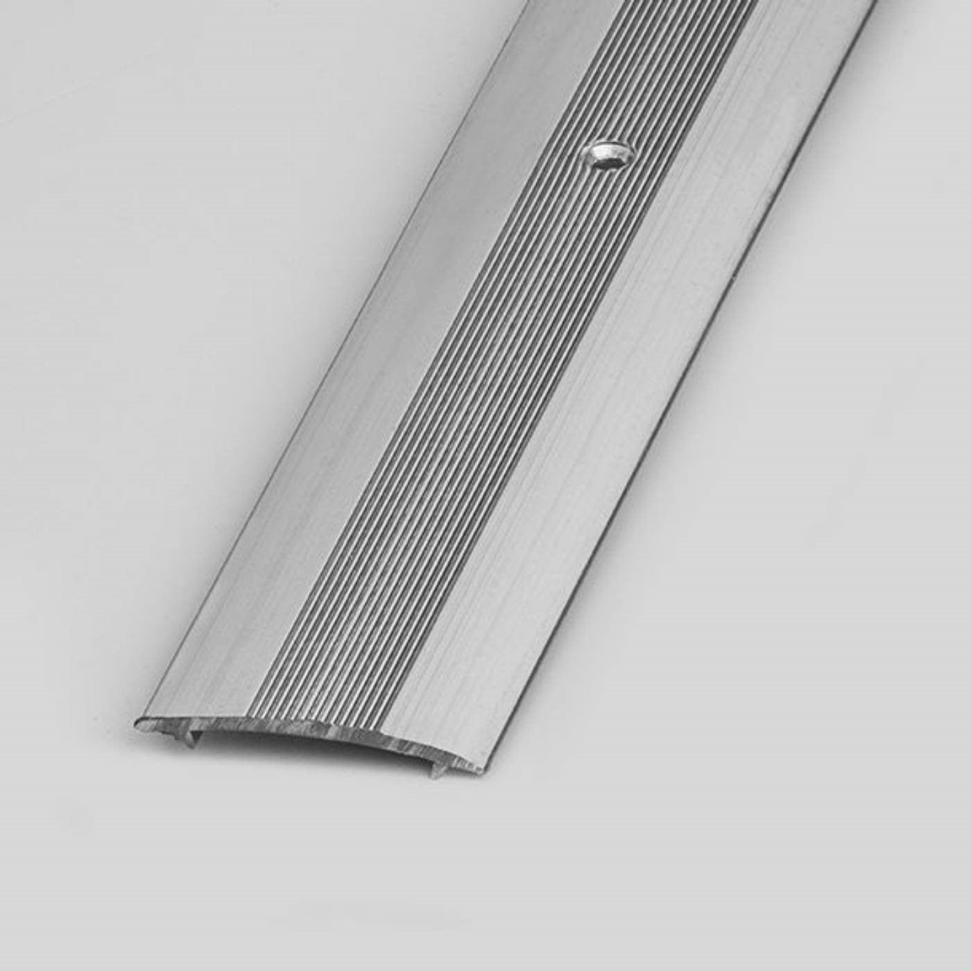Carpet Flooring Flat Silver Door Bar Threshold Cover Strip 40mm x 0.9m