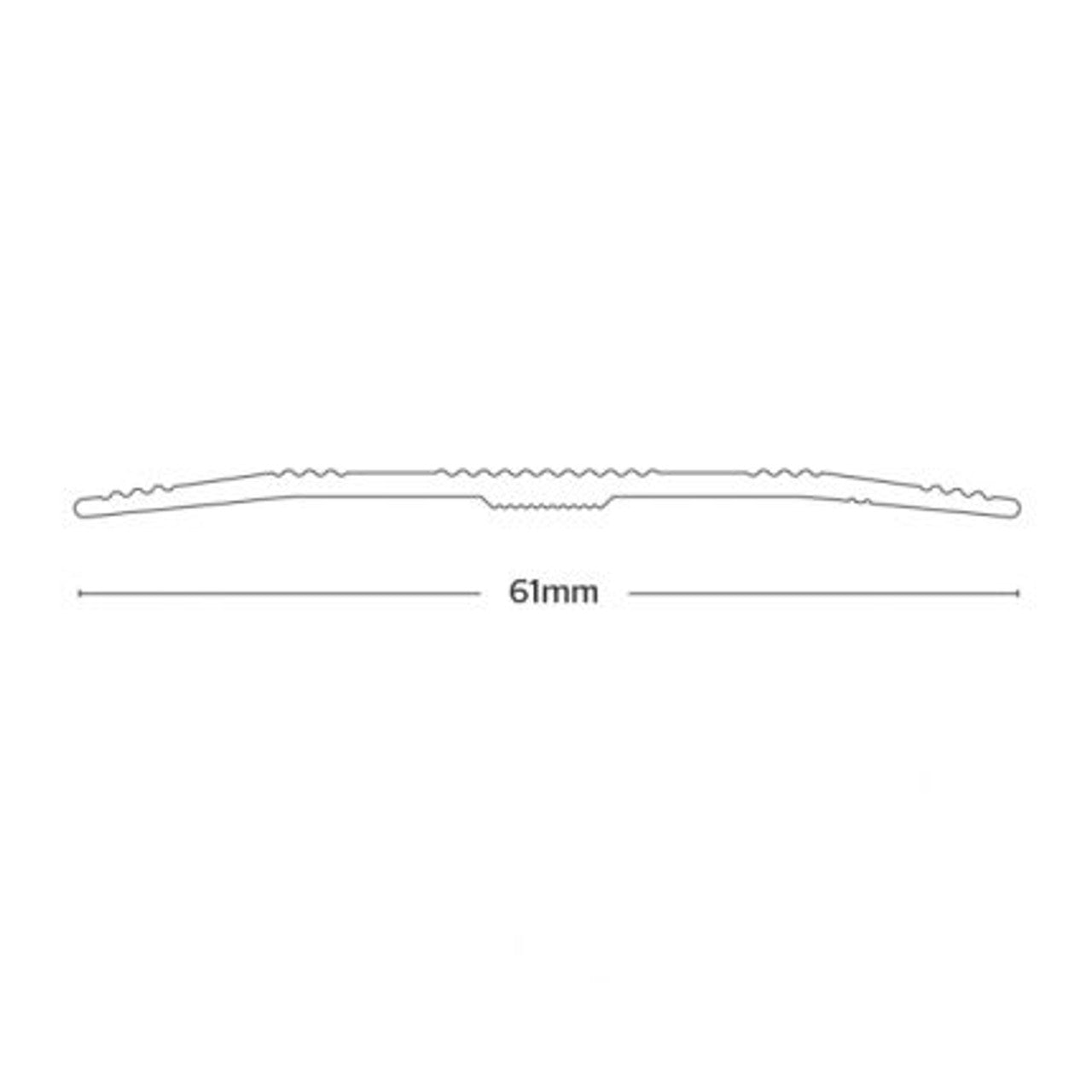 61mm Extra Wide Metal Doorbar Cover Strip/Trim (Silver/Gold)