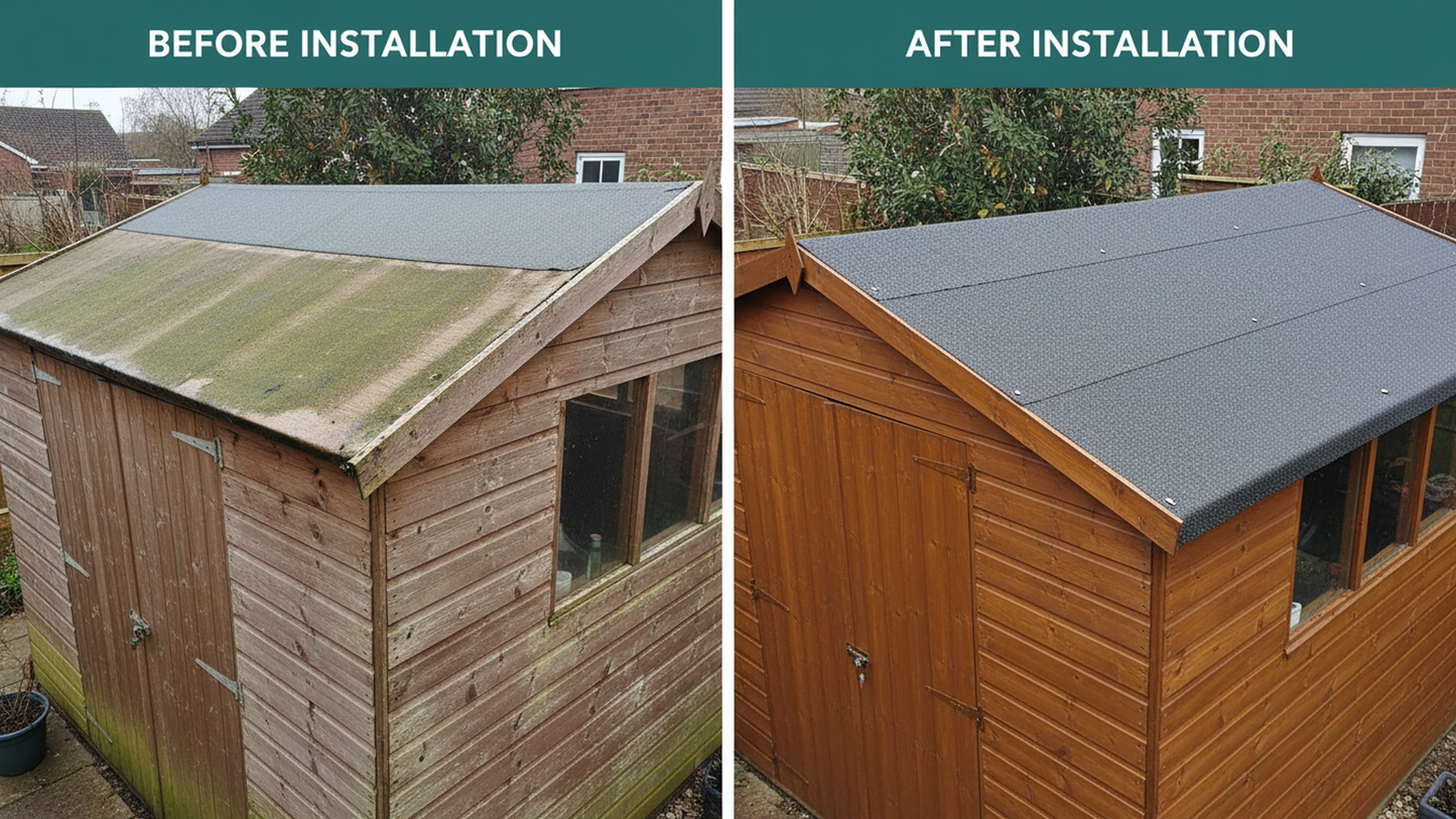 Rose Roofing Black Heavy Duty Shed Roofing Felt 25 Year Life Expectancy 5m