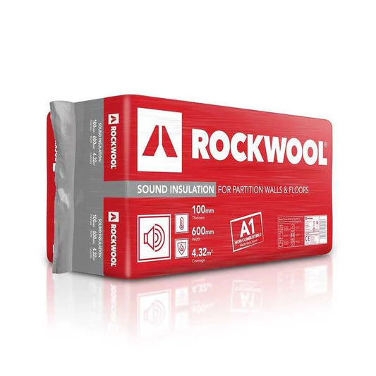 ROCKWOOL Flexi Slab Acoustic Insulation 1200mm x 600mm x 100mm - 4.32m2 Pack